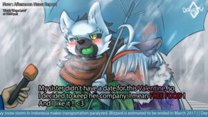 Rating: Safe Score: 0 Tags: 16:9 2014 ambiguous_gender anthro antiraco_(character) blush brother_(lore) brother_and_sister_(lore) canid canine clothed clothing disembodied_hand e621 electronics english_text facepalm female group holding_object holding_umbrella holidays male mammal meme microphone ocaritna ocaritna_(character) open_mouth outside parody scarf sibling_(lore) sister_(lore) snow snowing special_feeling text umbrella valentine's_day widescreen User: bunchy7s Rating: Safe Score: 0 Tags: 16:9 2014 ambiguous_gender anthro antiraco_(character) blush brother_(lore) brother_and_sister_(lore) canid canine clothed clothing disembodied_hand e621 electronics english_text facepalm female group holding_object holding_umbrella holidays male mammal meme microphone ocaritna ocaritna_(character) open_mouth outside parody scarf sibling_(lore) sister_(lore) snow snowing special_feeling text umbrella valentine's_day widescreen User: bunchy7s