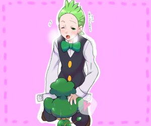 Rating: Explicit Score: 0 Tags: 1boy 2d bowtie cilan_(pokemon) clothed clothed_male color fellatio generation_5_pokemon green_body green_eyes green_hair heart human implied_fellatio implied_oral interspecies larger_male male male_only monkey one_eye_closed oral pansage pink_background pokemon pokemon_bw pokephilia rao_(artist) rule34 size_difference smaller_male speech_bubble tail User: bunchy7s
