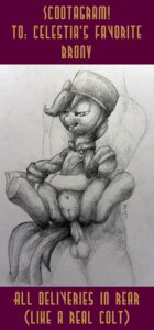 Rating: Explicit Score: 0 Tags: 2012 anal anal_penetration balls bestiality bodily_fluids bottomless clothed clothing cum cum_in_ass cum_inside digital_media_(artwork) duo e621 english_text equid equine erection female female_penetrated feral friendship_is_magic genital_fluids genitals graphite_(artwork) hasbro hat headgear headwear horse human human_on_feral interspecies loli male male/female male_penetrating male_penetrating_female mammal mixed_media my_little_pony orgasm paper penetration penis pony scootaloo_(mlp) sex smudge_proof tail telegram text traditional_media_(artwork) uniform young young_feral User: bunchy7s