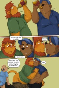 Rating: Questionable Score: 0 Tags: 2:3 age_difference alcohol anthro babysitter bear beer beverage blush bottle comic container dialogue drunk e621 english_text felid french_kissing group hi_res holding_bottle holding_container holding_object hypnosis kissing lion male male/male mammal markwulfgar mind_control multiple_scenes overweight pantherine size_difference slightly_chubby speech_bubble substance_intoxication surprise_kiss tail text young young_anthro User: bunchy7s