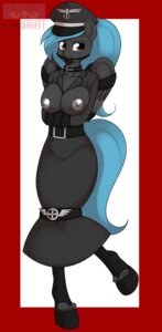 Rating: Explicit Score: 0 Tags: 2012 anthro anthrofied armbinder ball_gag bdsm binder_(restraint) biped blue_hair bondage bondage_gear boots bound breastless_clothing breasts brown_eyes clothing collar cross digital_media_(artwork) e621 equid equine feathered_wings feathers female footwear gag gagged hair hasbro hat headgear headwear hi_res iron_cross kloudmutt mammal my_little_pony mythological_creature mythological_equine mythology nipples pegasus restraints shoes simple_background solo standing straps submissive submissive_female tail wings User: bunchy7s