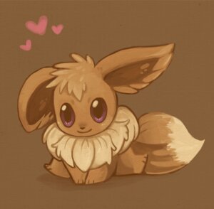 Rating: Safe Score: 0 Tags: 2011 ambiguous_gender brown_background brown_body brown_fur canid canine daww e621 eevee fur generation_1_pokemon heart_symbol mammal nintendo pace-eterna pokemon pokemon_(species) purple_eyes simple_background smile solo User: bunchy7s
