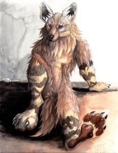 Rating: Safe Score: 0 Tags: 2008 4_toes acrylic_painting_(artwork) anthro arm_support black_nose brown_hyena brown_pawpads claws e621 feet front_view fur grey_body grey_fur hindpaw hyena inner_ear_fluff male mammal mane melee_weapon nude orange_eyes painting_(artwork) pawpads paws polearm sebastian_silverfox sebastiangreyfox sitting solo spear tan_body tan_fur toes traditional_media_(artwork) traditional_painting_(artwork) traditional_watercolor_(artwork) tuft watercolor_(artwork) weapon User: bunchy7s