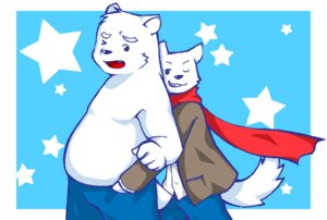 Rating: Questionable Score: 0 Tags: anthro bear black_eyes blue_background blue_bottomwear blue_clothing blue_pants border bottomwear bulge canid canine canis clothed clothing collared_shirt denim denim_bottomwear denim_clothing domestic_dog dress_shirt duo e621 fur grey_clothing grey_jacket grey_topwear grin grope hand_in_pocket jacket jeans larger_male male mammal one_eye_closed open_mouth overweight pants pattern_background pockets polar_bear scarf shirt simple_background size_difference smaller_male smile standing star star-shaped_background star_polygon surprised tail topless topwear ursine white_body white_border white_fur wink witherrose1 wolf User: bunchy7s