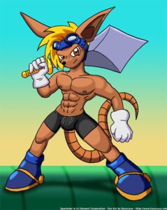 Rating: Questionable Score: 0 Tags: abs american_opossum anthro biped black_nose boots bottomwear brown_body brown_eyes brown_fur bulge clothed clothing day e621 eyewear eyewear_on_head footwear front_view fur gloves goggles goggles_on_head hair handwear holding_melee_weapon holding_object holding_sword holding_weapon konami kyouryuu long_ears looking_at_viewer male mammal marsupial melee_weapon muscular muscular_anthro muscular_male nipples outside rocket_knight_adventures shoes short_hair shorts sky smile solo sparkster standing sword tail tight_clothing toony topless weapon User: bunchy7s