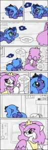 Rating: Safe Score: 0 Tags: blue_body blue_feathers blue_fur blue_hair braces comic duo e621 english_text equid equine feathered_wings feathers female feral friendship_is_magic fur hair hasbro hi_res horn jukashi mammal my_little_pony mythological_creature mythological_equine mythology pink_body pink_feathers pink_hair princess princess_celestia_(mlp) princess_luna_(mlp) royalty text white_body white_fur winged_unicorn wings User: bunchy7s