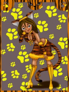 Rating: Questionable Score: 0 Tags: animal_background boots cat_costume cat_ears cleavage courtney_(tdi) drago-flame female female_only headband high_heel_boots high_heels human human_only latina looking_at_viewer paw_background rule34 solo straight_hair tail tiger_background tiger_costume total_drama_island User: bunchy7s