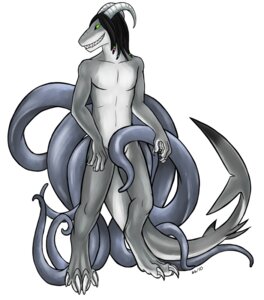 Rating: Safe Score: 0 Tags: akula_(godzuki) anthro aquatic big_tail claws dreadlocks e621 fish fur grey_body grey_fur horn male noktivus shark simple_background solo tail tentacles white_background User: bunchy7s