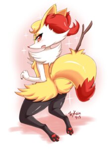 Rating: Questionable Score: 0 Tags: 2013 3_fingers 3_toes :o anthro arm_tuft biped black_body black_fur braixen breasts butt canid cheek_tuft chest_tuft claws cute_fangs dated digital_drawing_(artwork) digital_media_(artwork) digitigrade dipstick_tail e621 eyebrows eyelashes facial_tuft fangs featureless_breasts feet female female_anthro finger_claws fingers fluffy fluffy_tail full-length_portrait fur generation_6_pokemon hair half-closed_eyes inner_ear_fluff japanese_description kneeling looking_at_viewer looking_back mammal markings multicolored_body multicolored_fur multicolored_tail narrowed_eyes nintendo nude nude_anthro nude_female object_in_tail open_mouth orange_body orange_eyes orange_fur pawpads paws pink_background pink_pawpads pointy_ears pokemon pokemon_(species) portrait prick_ears shaded shoulder_tuft signature simple_background skykain small_breasts snout solo sparkles stick stick_in_tail tail tail_markings teeth three-quarter_view toes translated_description tuft white_body white_fur wide_hips yellow_body yellow_fur User: bunchy7s