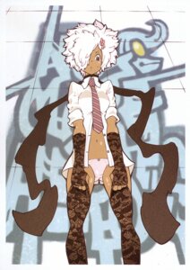 Rating: Questionable Score: 0 Tags: blush breasts dark-skinned_female dark_skin female fingerless_gloves flower hair_ornament hair_over_one_eye highres navel necktie no_more_heroes okubo_atsushi panties print_legwear rule34 scarf shinobu_jacobs short_hair suda_51 thighhighs tie underwear weapon white_hair User: bunchy7s