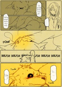 Rating: Safe Score: 0 Tags: anthro blush canid canine canis comic duo e621 english_text female fur hair human kemono lila_(kashiwagi_aki) male mammal muscular petting short_hair text translated wolf yakantuzura young zinovy User: bunchy7s
