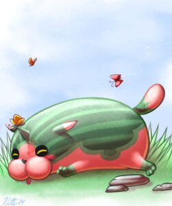 Rating: Safe Score: 0 Tags: 2014 5:6 :3 ambient_arthropod ambient_butterfly ambient_flier ambient_insect ambiguous_gender arthropod black_sclera blush butterfly conditional_dnp daww detailed_ambient_creature digital_media_(artwork) disney dream_eater e621 elemental_creature feral flora_fauna food food_creature fruit group hi_res horn insect kingdom_hearts lepidopteran living_fruit living_watermelon melon meloncat melonyan meow_wow on_horn outside plant ratte sky solo_focus spirit_dream_eater square_enix tongue watermelon User: bunchy7s