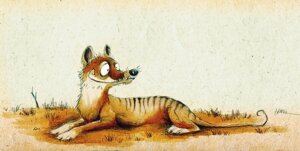 Rating: Safe Score: 0 Tags: black_nose brown_body brown_fur claws dasyuromorph e621 feral fur looking_back lying male mammal marsupial nude on_front quadruped recently_extinct_species side_view skia smile solo stripes tail tan_body tan_fur teeth thylacine toony underbite whiskers white_body white_fur User: bunchy7s