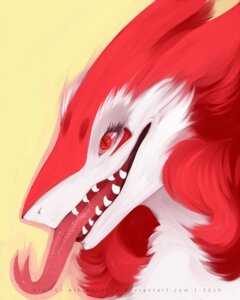 Rating: Safe Score: 0 Tags: 4:5 albinozebra e621 female hair mammal red_eyes red_hair sergal solo teeth text tongue url User: bunchy7s
