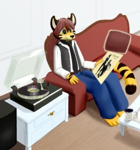 Rating: Safe Score: 0 Tags: 2013 anthro barefoot biped clothed clothing container cup digital_media_(artwork) e621 feet felid fleetwood_mac fur furniture green_eyes hi_res jamesfoxbr male mammal music paint pantherine rumours_(fleetwood_mac) saba shaded smile sofa solo stripes tail tiger turntable_(record_player) User: bunchy7s