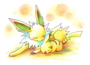 Rating: Safe Score: 0 Tags: ambiguous_gender duo e621 eeveelution feral fur generation_1_pokemon jolteon mammal nintendo pikachu pokemon pokemon_(species) rodent simple_background tail wataame white_background yellow_body yellow_fur User: bunchy7s