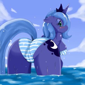 Rating: Questionable Score: 0 Tags: 1:1 absurd_res anthro anthrofied bikini blue_body blue_fur blue_hair blush breasts butt camel_toe clothed clothing digital_media_(artwork) dock_(anatomy) e621 equid equine female friendship_is_magic fur hair hasbro hi_res horn looking_at_viewer looking_back looking_back_at_viewer mammal my_little_pony mythological_creature mythological_equine mythology nipple_outline presenting presenting_hindquarters princess_luna_(mlp) skimpy solo sssonic2 swimwear tail thick_thighs tight_clothing two-piece_swimsuit unicorn water User: bunchy7s