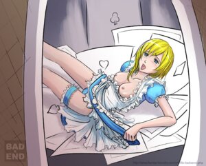Rating: Questionable Score: 0 Tags: 1girls alice_in_wonderland alice_in_wonderland_(1951_film) alice_liddell_(cosplay) apron badxend blonde-haired_female blonde_hair blue_eyes blue_panties breasts breasts_out card cards cosplay disney dress dress_lift female garter garters kingdom_hearts kingdom_hearts_ii mouth namine nipples nobody_(kingdom_hearts) open panties public_domain rule34 square_enix underwear User: bunchy7s