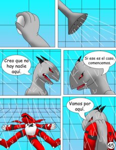 Rating: Questionable Score: 0 Tags: adolescent age_difference anthro bandai_namco bodily_fluids bound claws comic crocodile crocodilian crying dialogue digimon digimon_(species) digital_hazard digital_media_(artwork) dragon duo e621 eyes_closed forced guilmon hector21314 hi_res horn lying male markings mythological_creature mythological_scalie mythology on_back red_eyes reptile scalie shower spanish_text symbol tail tears text toe_claws translated unconscious violence water wet young User: bunchy7s