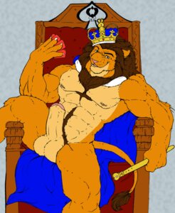 Rating: Explicit Score: 0 Tags: 2012 abs anthro balls biceps biped blue_eyes brown_hair card card_hand chair chest_tuft clubs_(suit) crown diamonds_(suit) e621 erection felid foreskin fur furniture genitals hair hairy headgear heart_symbol holding_card holding_object holding_sceptor humanoid_genitalia humanoid_penis king knuxlight koren_firespirit lion male mammal muscular muscular_anthro muscular_male nipples pantherine partially_retracted_foreskin pecs penis playing_card pose royalty rys_khyrsal scepter solo spades_(suit) suit_symbol tail throne tuft User: bunchy7s