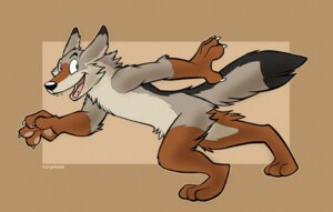 Rating: Safe Score: 0 Tags: anthro canid canine canis digitigrade e621 jackal looking_at_viewer male mammal marymouse on_the_run open_mouth solo tail toony User: bunchy7s