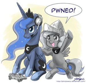 Rating: Safe Score: 0 Tags: blue_eyes closed_smile clothing controller controller_on_ground crossover crown dualshock dualshock_3 duo e621 electronics english_text equid equine feathered_wings feathers female feral friendship_is_magic game_controller gaming glistening glistening_eyes hair hasbro hat headgear headphones headset headwear horn john_joseco mammal mouth_closed multicolored_hair multiplayer my_little_pony mythological_creature mythological_equine mythology on_haunches on_hind_legs open_mouth open_smile playing_video_game playstation playstation_3 playstation_controller princess_luna_(mlp) quadruped sitting smile sony_corporation sony_interactive_entertainment tail text two_tone_hair url winged_unicorn wings wireless_controller young young_feral User: bunchy7s