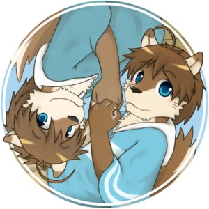 Rating: Safe Score: 0 Tags: 1:1 2010 208and209 ahoge anthro blue_eyes brown_hair canid canine canis clothing duo e621 hair looking_at_viewer male mammal morenatsu nanafuse shun_kodori simple_background white_background wolf young User: bunchy7s