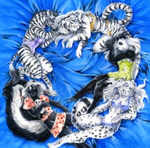 Rating: Safe Score: 0 Tags: anthro bear bed bed_sheet bedding bedding_background bottomwear bra circle clothing e621 equid equine felid female furniture giant_panda group heart_symbol heather_bruton hooves leopard_spots mammal mephitid pantherine panties pigtails plushie shorts skunk sleepover snow_leopard spots striped_skunk stripes tail tiger underwear zebra User: bunchy7s