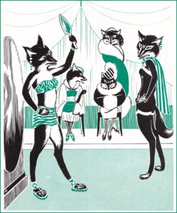 Rating: Safe Score: 0 Tags: 1937 20th_century ancient_art anthro art_deco bandeau barefoot bikini biped canid canine clothed clothing digitigrade e621 ear_piercing fashion feet female footwear fox fur fur_coat furgonomics group mammal mirror open_mouth piercing pose poster restricted_palette retro robert's_topical_encyclopedia sandals shoes sitting skimpy standing swimwear tail topwear traditional_media_(artwork) two-piece_swimsuit unknown_artist vintage white_body white_fur User: bunchy7s
