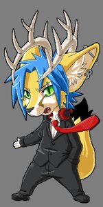 Rating: Safe Score: 0 Tags: 1:2 2d_animation alpha_channel animated animated_gif anthro antlers canid canine clothed clothing e621 electronics fangs fox fully_clothed headphones horn hybrid male mammal piercing short_playtime silverava simple_background solo suit tail teeth text transparent_background User: bunchy7s