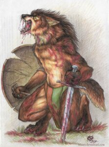 Rating: Questionable Score: 0 Tags: anthro armor battle blood bluari bodily_fluids canid canine canis clothed clothing e621 fantasy male mammal medieval melee_weapon mythological_canine mythological_creature mythology shield solo sword tail topless warrior weapon werecanid werecanine werecreature werewolf wolf User: bunchy7s