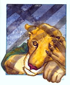 Rating: Safe Score: 0 Tags: anthro bars claws clothed clothing comic e621 felid fur hair lion male mammal military mulefoot pantherine paws prison prison_bars prison_cell shadow shirt slop solo topwear yellow_eyes User: bunchy7s