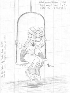 Rating: Safe Score: 0 Tags: 2008 3:4 anthro avian beak biped bird birdcage bottomwear clothing e621 english_text eyewear female flame_pattern gloves handwear hirundinid kerchief midriff monochrome oscine pants passerine sega simple_background sitting sketch solo sonic_riders sonic_the_hedgehog_(series) sunglasses swallow_(bird) text toony vederjuda wave_the_swallow User: bunchy7s