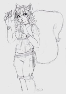Rating: Safe Score: 0 Tags: 2008 anthro beverage black_and_white bottomwear clothing dated e621 eyewear eyewear_on_head female food goggles goggles_on_head graphite_(artwork) hatching_(art) looking_at_viewer mammal monochrome murasaki risu-chan rodent sciurid shaded shorts sketch solo tail traditional_media_(artwork) tree_squirrel User: bunchy7s
