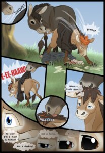 Rating: Safe Score: 0 Tags: ambiguous_gender asinus braying comic donkey duo e621 english_text equid equine feral grass hair hooves human identity_death loss_of_self loss_of_speech male mammal mental_changes orange_hair plant quadruped size_difference spirit_pup tail tail_tuft text thought_bubble transformation tree tuft until_they_like_it wood User: bunchy7s