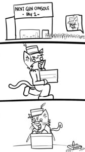 Rating: Safe Score: 0 Tags: ambiguous_gender anthro arrwulf black_and_white box clothing comic container domestic_cat e621 electronics english_text felid feline felis game_console hat headgear headwear hi_res humor if_it_fits_i_sits_(meme) in_box in_container joke line_art mammal meme monochrome pakoo simple_background solo store text white_background User: bunchy7s Rating: Safe Score: 0 Tags: ambiguous_gender anthro arrwulf black_and_white box clothing comic container domestic_cat e621 electronics english_text felid feline felis game_console hat headgear headwear hi_res humor if_it_fits_i_sits_(meme) in_box in_container joke line_art mammal meme monochrome pakoo simple_background solo store text white_background User: bunchy7s