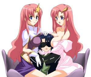 Rating: Explicit Score: 0 Tags: 1boy 2girls athrun_zala breast_rest breasts breasts_on_head female gundam gundam_seed gundam_seed_destiny lacus_clyne male meer_campbell pink_hair red_hair rule34 shiikeru sitting straight white_background User: bunchy7s