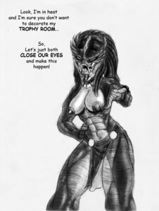 Rating: Explicit Score: 0 Tags: 1girls 2d breasts dialogue english_text female female_only female_yautja greyscale loincloth monochrome nipples no_humans predator_(franchise) pussy rule34 see-through see-through_clothing solo solo_female tagme text yautja User: bunchy7s