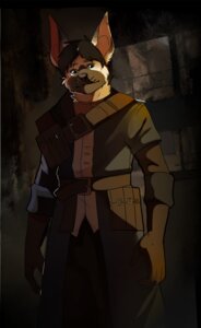 Rating: Safe Score: 0 Tags: anthro black_hair black_nose blue_eyes clothing e621 frown fur gloves hair handwear looking_at_viewer male solarbyte solo unknown_species User: bunchy7s