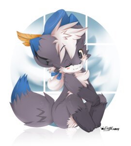 Rating: Safe Score: 0 Tags: anthro canid canine clothing e621 ende fox fur grey_body grey_fur hat headgear headwear looking_at_viewer male mammal maverick_skye one_eye_closed scribe solo tail wink young young_anthro young_male User: bunchy7s