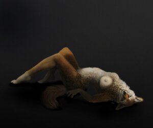 Rating: Questionable Score: 0 Tags: 6:5 anthro biped breasts canid canine canis chest_tuft coyote detailed detailed_fur e621 female full-length_portrait fur looking_at_viewer lying mammal nipples nude on_back photorealism pinup plantigrade portrait pose raikhan realistic solo tail tuft User: bunchy7s