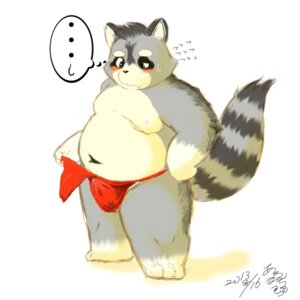 Rating: Questionable Score: 0 Tags: 1:1 2013 anthro armadirou asian_clothing biped black_nose blush bodily_fluids clothing e621 east_asian_clothing ellipsis fundoshi japanese_clothing kemono male mammal moobs navel overweight overweight_anthro overweight_male procyonid raccoon simple_background solo standing sweat underwear white_background User: bunchy7s