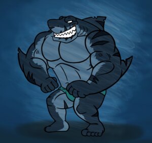 Rating: Safe Score: 0 Tags: anthro aquatic biped clothed clothing dorsal_fin e621 fangs fin fish gills grin houndgrey looking_at_viewer male muscular muscular_anthro muscular_male requiem_shark shark skimpy smile solo speedo standing swimwear teeth tiger_shark topless User: bunchy7s