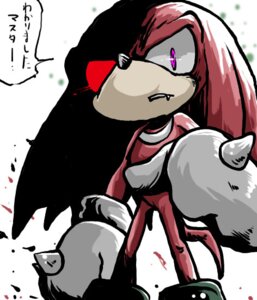 Rating: Safe Score: 0 Tags: anthro big_eyes big_head dialogue e621 glowing glowing_eyes japanese_text knuckles_the_echidna looking_at_viewer male mammal sega solo sonic_the_hedgehog_(series) speech_bubble tail text threatening toony translated unknown_species urahyu User: bunchy7s