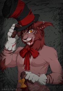 Rating: Explicit Score: 0 Tags: 5_fingers alternative_fashion anthro aquatic arm_tuft blood blood_in_mouth blood_on_clothing bodily_fluids bow_(feature) bow_tie claws clothed clothing demon e621 ear_piercing felid fingerless_gloves fingers fish food fur gloves goth hair half-length_portrait handwear hat headgear headwear holding_clothing holding_food holding_hat holding_headgear holding_headwear holding_object holly_marie_ogburn hybrid liger lion male mammal mostly_nude open_mouth open_smile orange_eyes pantherine piercing portrait pupils red_hair rotekatze slit_pupils smile solo stripes top_hat tuft victoriana User: bunchy7s