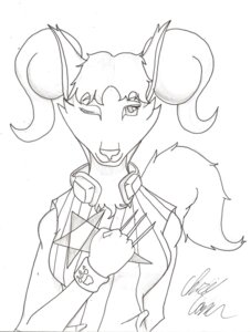 Rating: Safe Score: 0 Tags: 2011 anthro claws clothed clothing e621 electronics female front_view fully_clothed graphite_(artwork) half-length_portrait headphones headphones_around_neck hi_res long_claws looking_at_viewer mammal monochrome novapierce one_eye_closed pigtails portrait signature simple_background solo traditional_media_(artwork) white_background wristband User: bunchy7s