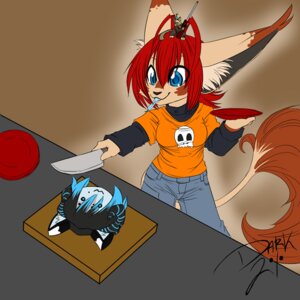 Rating: Safe Score: 0 Tags: 1:1 anthro big_ears blue_eyes cake candle darkomi dessert duo e621 extreme_size_difference felid female food hair knife koneko_(spazzykoneko) lighter male mammal micro plate red_hair sift_(character) size_difference tail tail_tuft tuft User: bunchy7s