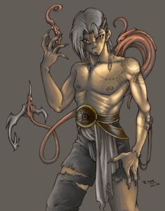 Rating: Questionable Score: 0 Tags: 2002 clothed clothing e621 grandfathered_content grey_background grey_hair hair human human_only jidane male male_human mammal nipples not_furry piercing simple_background solo standing surface_piercing tentacles topless torn_clothing white_hair User: bunchy7s