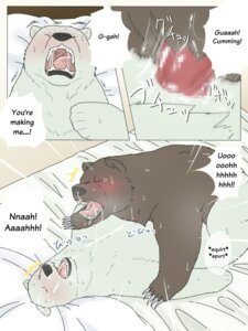 Rating: Explicit Score: 0 Tags: 3:4 anal anal_penetration bear bed blush bodily_fluids brown_bear censored comic cum cum_in_ass cum_inside cum_on_face cum_on_own_face cum_on_self cum_while_penetrated cumshot dialogue drooling drooling_onto_other duo e621 ejaculation english_text erection eyes_closed from_front_position furniture genital_fluids genitals grizzly_(shirokuma_cafe) grizzly_bear hands-free intraspecies kumao lying male male/male male_penetrated male_penetrating male_penetrating_male mammal missionary_position multiple_scenes okatana on_back open_mouth orgasm penetration penis polar_bear precum saliva sex shirokuma shirokuma_cafe text tongue tongue_out translated ursine User: bunchy7s