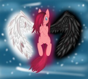 Rating: Safe Score: 0 Tags: 2013 ashesdarkpony blue_eyes contrast digital_media_(artwork) duality e621 earth_pony equid equine feathered_wings feathers female feral friendship_is_magic full-length_portrait hair hasbro hi_res horse looking_at_viewer mammal my_little_pony mythological_creature mythological_equine mythology nude pegasus pink_hair pinkamena_(mlp) pinkie_pie_(mlp) pony portrait solo symmetry wings User: bunchy7s
